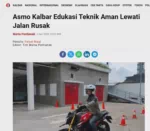 Asmo Kalbar Edukasi Teknik Aman Lewati Jalan Rusak