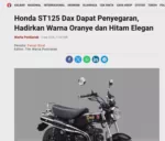 Honda ST125 Dax Dapat Penyegaran, Hadirkan Warna Oranye dan Hitam Elegan