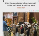 1.700 Peserta Bertanding, Nenek 83 Tahun Jadi Juara Angklung AHM