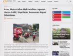 Astra Motor Kalbar Maksimalkan Layanan Honda CARE, Siap Bantu Konsumen Kapan Dibutuhkan