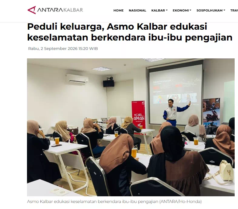 Peduli keluarga, Asmo Kalbar edukasi keselamatan berkendara ibu-ibu pengajian