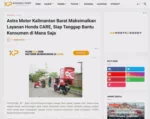 Astra Motor Kalimantan Barat Maksimalkan Layanan Honda CARE, Siap Tanggap Bantu Konsumen di Mana Saja
