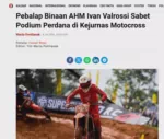 Pebalap Binaan AHM Ivan Valrossi Sabet Podium Perdana di Kejurnas Motocross