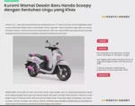 Kuromi Warnai Desain Baru Honda Scoopy dengan Sentuhan Ungu yang Khas