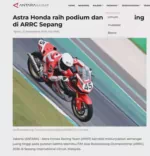 Astra Honda raih podium dan poin penting di ARRC Sepang