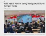 Asmo Kalbar Perkuat Safety Riding untuk Seluruh Jaringan Honda