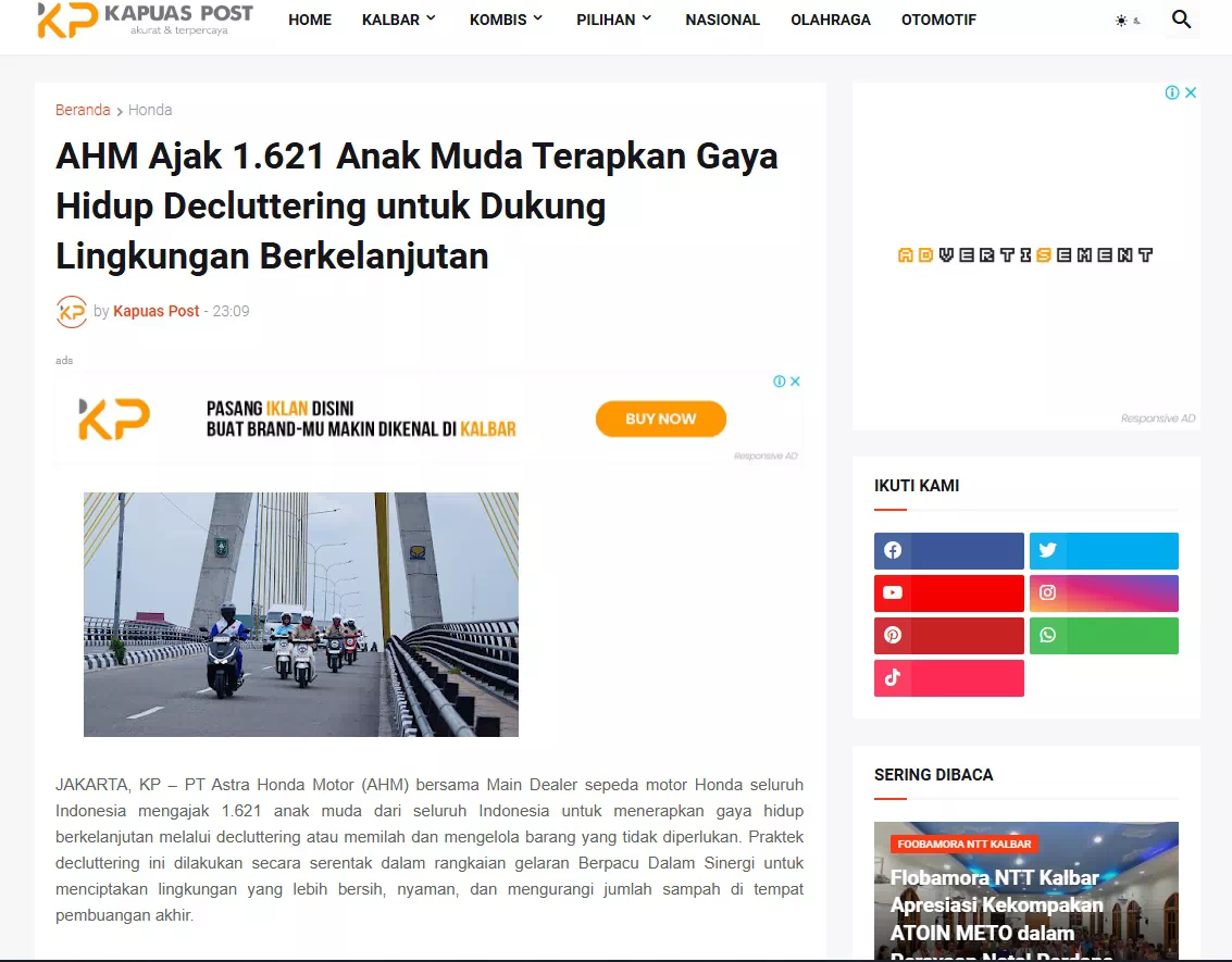 AHM Ajak 1.621 Anak Muda Terapkan Gaya Hidup Decluttering untuk Dukung Lingkungan Berkelanjutan