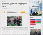 Refan Enggi Febrianto Raih Juara Gold AHM Best Student 2025 Lewat Inovasi Biodiesel Fish Oil