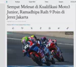 Sempat Melesat di Kualifikasi Moto3 Junior, Ramadhipa Raih 9 Poin di Jerez Jakarta
