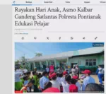 Rayakan Hari Anak, Asmo Kalbar Gandeng Satlantas Polresta Pontianak Edukasi Pelajar