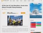60 Bus dan 32 Truk Dikerahkan, Honda Antar Ribuan Pemudik Pulang Kampung
