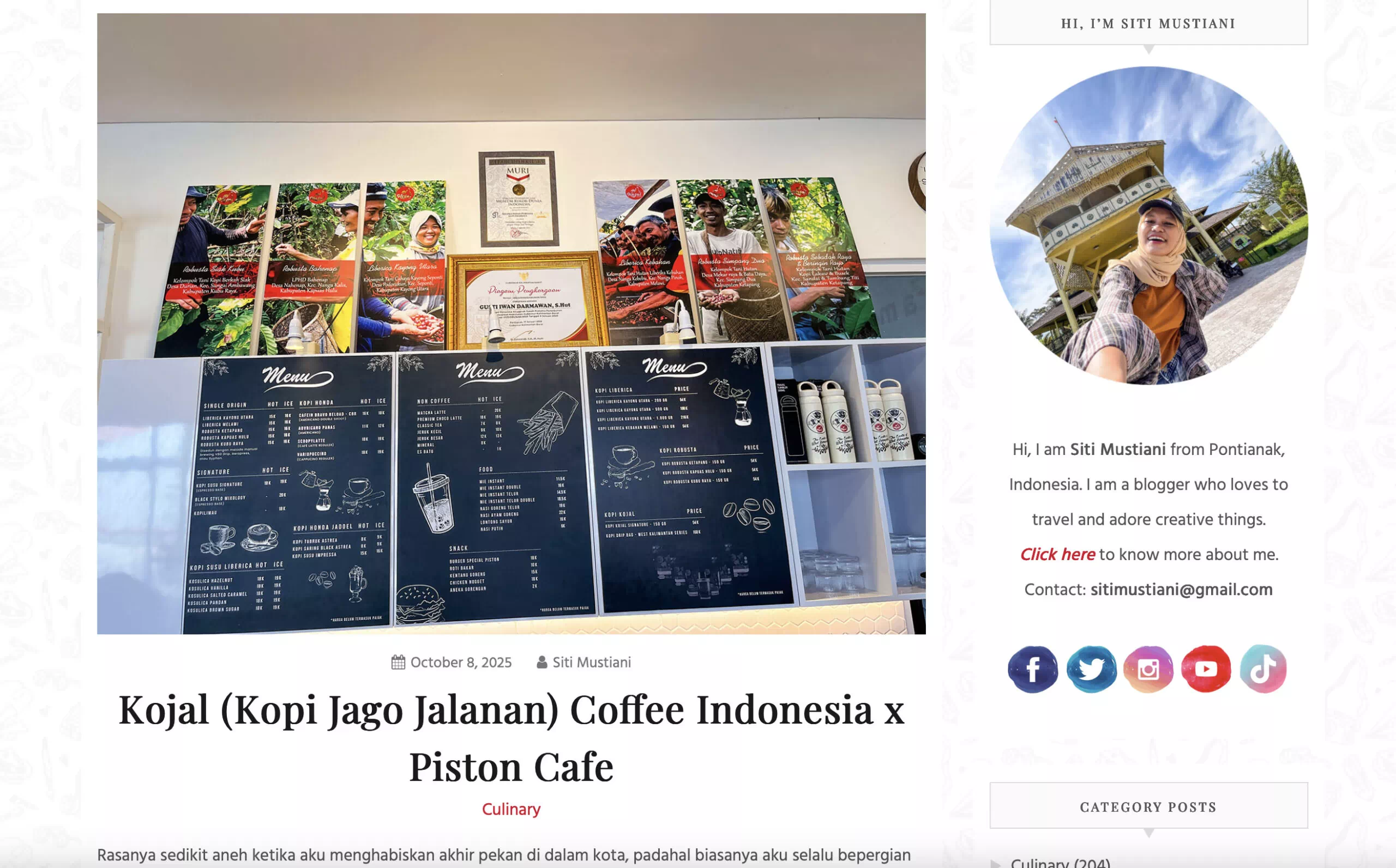 Kojal (Kopi Jago Jalanan) Coffee Indonesia x Piston Cafe