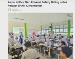 Asmo Kalbar Beri Edukasi Safety Riding untuk Pelajar SMAN 12 Pontianak