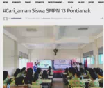 Asmo Kalbar Tanamkan Budaya  #Cari_aman Siswa SMPN 13 Pontianak