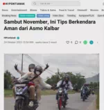 Sambut November, Ini Tips Berkendara Aman dari Asmo Kalbar