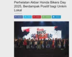 Perhelatan Akbar Honda Bikers Day 2025, Berdampak Positif bagi Umkm Lokal