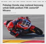 Pebalap Honda siap melesat kencang untuk bidik podium FIM JuniorGP Misano