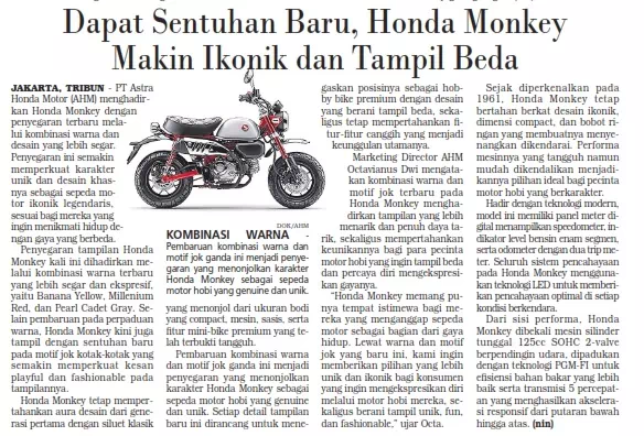 Dapat Sentuhan Baru, Honda Monkey Makin Ikonik dan Tampil Beda