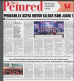 PERWAKILAN ASTRA MOTOR KALBAR RAIH JUARA 1, AHM Dorong Transformasi Layanan Melalui KLHN 2026 Kategori Deliveryman