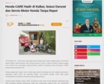 Honda CARE Hadir di Kalbar, Solusi Darurat dan Servis Motor Honda Tanpa Repot