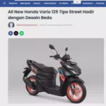 All New Honda Vario 125 Tipe Street Hadir dengan Desain Beda