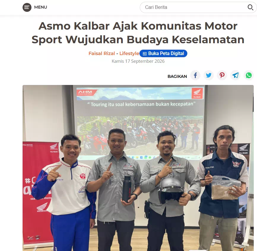 Asmo Kalbar Ajak Komunitas Motor Sport Wujudkan Budaya Keselamatan