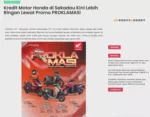 Kredit Motor Honda di Sekadau Kini Lebih Ringan Lewat Promo PROKLAMASI