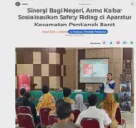 Sinergi Bagi Negeri, Asmo Kalbar Sosialisasikan Safety Riding di Aparatur Kecamatan Pontianak Barat