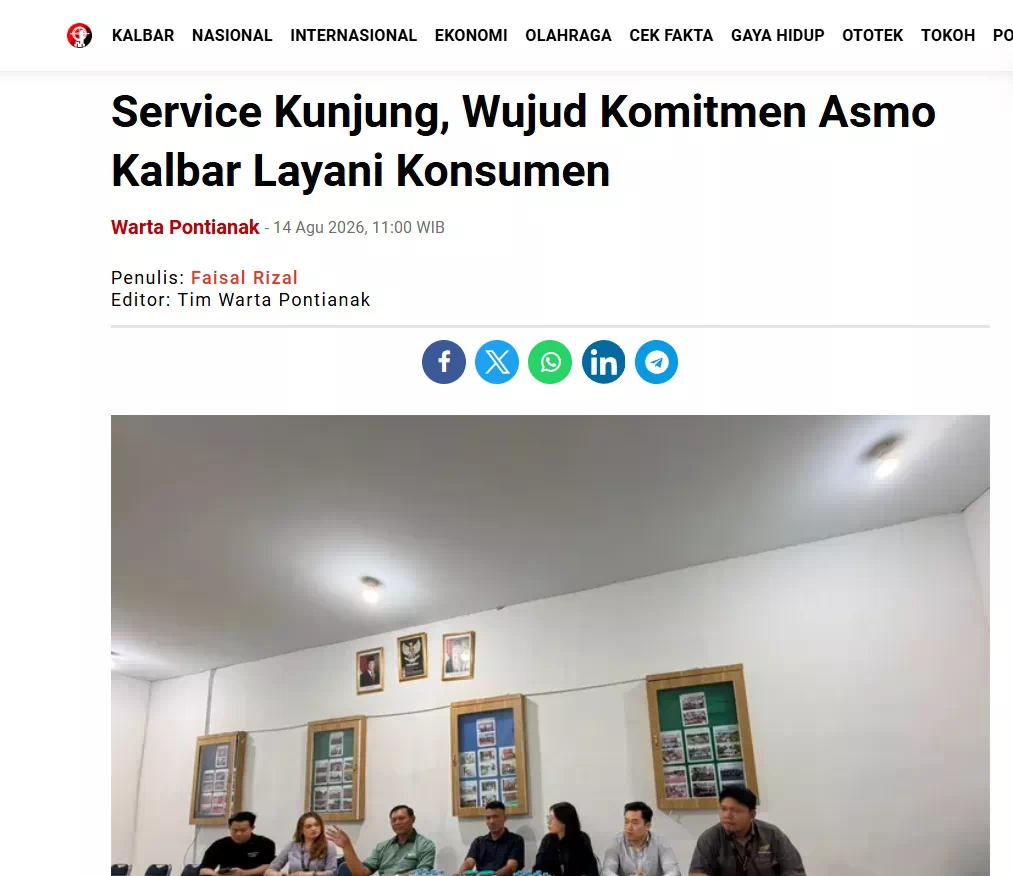 Service Kunjung, Wujud Komitmen Asmo Kalbar Layani Konsumen