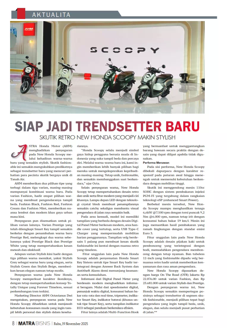 SKUTIK RETRO NEW HONDA SCOOPY MAKIN STYLISH