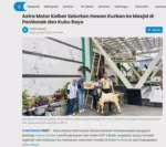Astra Motor Kalbar Salurkan Hewan Kurban ke Masjid di Pontianak dan Kubu Raya