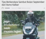 Tips Berkendara Sambut Bulan September dari Asmo Kalbar