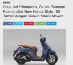 Siap Jadi Primadona, Skutik Premium Fashionable New Honda Stylo 160 Tampil dengan Desain Makin Mewah