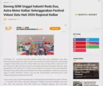 Dorong SDM Unggul Industri Roda Dua, Astra Motor Kalbar Selenggarakan Festival Vokasi Satu Hati 2026 Regional Kalbar
