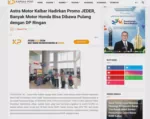 Astra Motor Kalbar Hadirkan Promo JEDER, Banyak Motor Honda Bisa Dibawa Pulang dengan DP Ringan