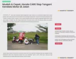 Mudah &amp; Cepat, Honda CARE Siap Tangani Kendala Motor di Jalan