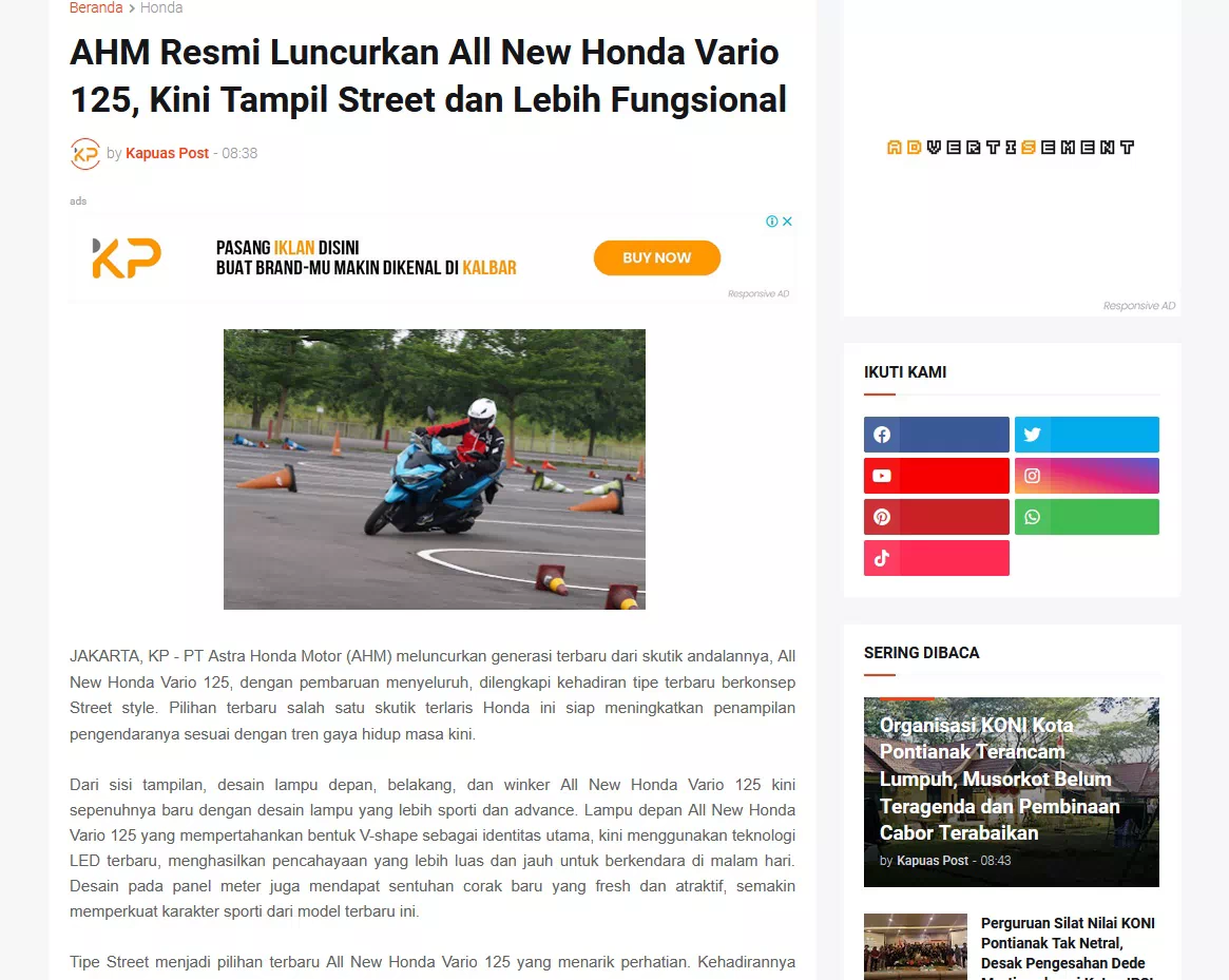 AHM Resmi Luncurkan All New Honda Vario 125, Kini Tampil Street dan Lebih Fungsional