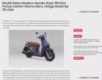 Skutik Retro Modern Honda Stylo 160 Kini Punya Varian Warna Baru, Harga Mulai Rp 29 Juta