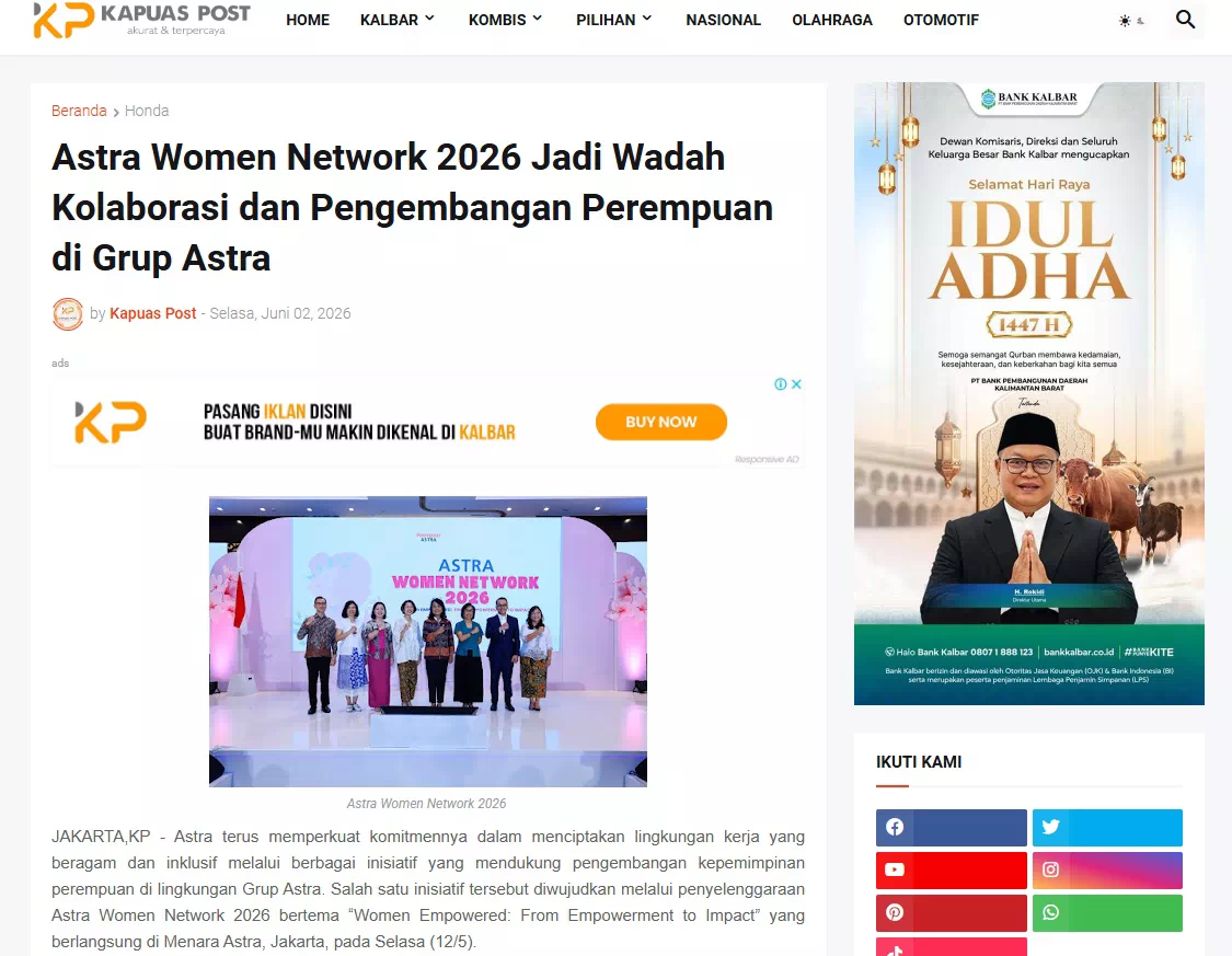 Astra Women Network 2026 Jadi Wadah Kolaborasi dan Pengembangan Perempuan di Grup Astra