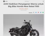 AHM Hadirkan Penyegaran Warna untuk Big Bike Honda New Rebel 1100