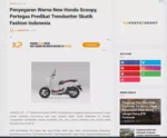 Penyegaran Warna New Honda Scoopy, Pertegas Predikat Trendsetter Skutik Fashion Indonesia