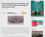Festival Vokasi Satu Hati 2026 Digelar Lebih Awal, Astra Motor Kalbar Asah Kompetensi Guru dan Siswa SMK