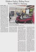 Edukasi Safety Riding Sasar Siswa SMKN 1 Sintang