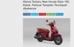 Warna Terbaru New Honda Stylo 160 Klasik, Perkuat Tampilan Termewah dikelasnya