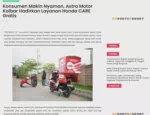 Konsumen Makin Nyaman, Astra Motor Kalbar Hadirkan Layanan Honda CARE Gratis