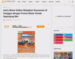 Astra Motor Kalbar Manjakan Konsumen di Sanggau dengan Promo Motor Honda Sepanjang Mei