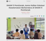 SMAN 11 Pontianak, Asmo Kalbar Edukasi Keselamatan Berkendara di SMAN 11 Pontianak