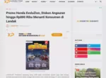 Promo Honda EvoluZion, Diskon Angsuran hingga Rp880 Ribu Menanti Konsumen di Landak