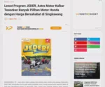 Lewat Program JEDER, Astra Motor Kalbar Tawarkan Banyak Pilihan Motor Honda dengan Harga Bersahabat di Singkawang