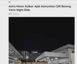 Astra Motor Kalbar Ajak Komunitas CSR Bareng Vario Night Ride